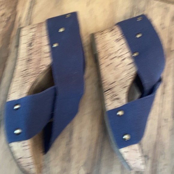 Esprit navy canvas wedges - Picture 3 of 6